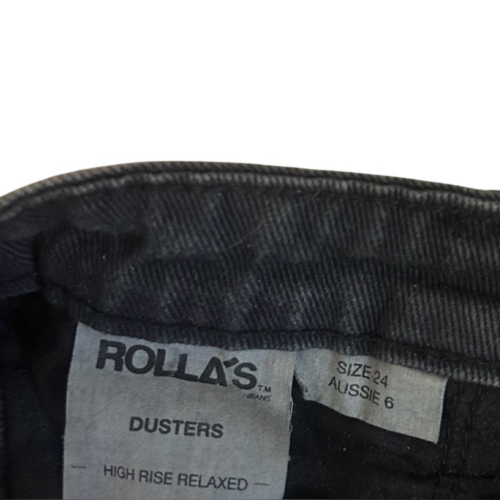 Rolla’s Dusters High Rise Relaxed Denim Shorts | Charcoal/Washed Black | Size 24 - Picture 4 of 5